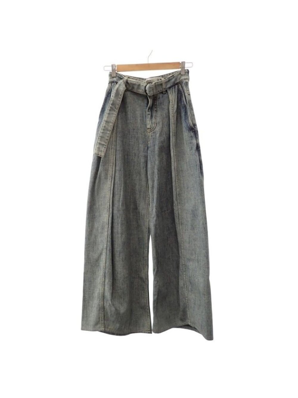 Loewe Belted Jeans Denim Pants Polyester Wash Style Blue 32